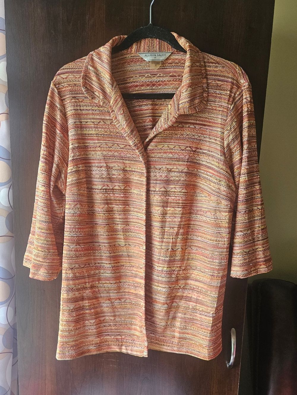 Allison Daley Open Front Thin Multicolor Cardigan Size 1X
